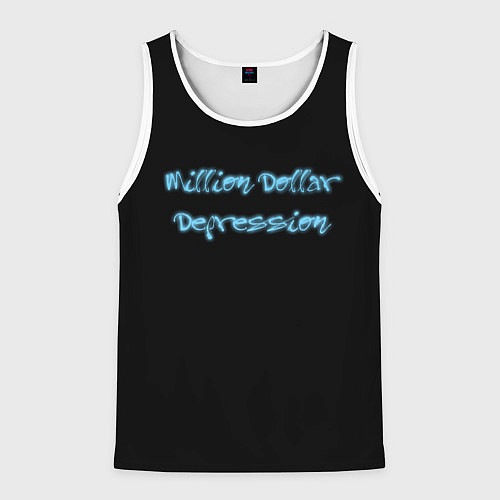 Мужская майка без рукавов Фараон миллион доллар депрешн / 3D-Белый – фото 1