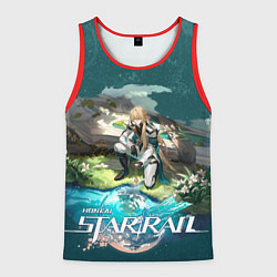 Майка-безрукавка мужская Лоча Хонкай Стар Рейл, цвет: 3D-красный