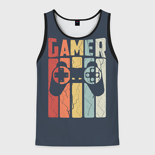 Мужская майка без рукавов Video game lover / 3D-Черный – фото 1