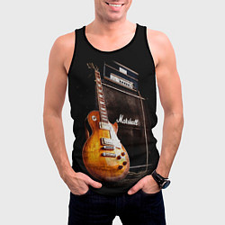 Майка-безрукавка мужская Рокерская гитара, цвет: 3D-черный — фото 2