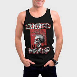 Майка-безрукавка мужская Exploited - punks not dead, цвет: 3D-черный — фото 2