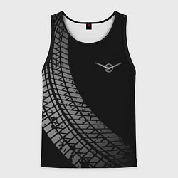 Майка-безрукавка мужская UAZ tire tracks, цвет: 3D-черный