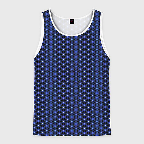 Мужская майка без рукавов Ясна3 - Цветок жизни мал / 3D-Белый – фото 1