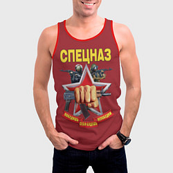 Майка-безрукавка мужская Победишь себя, будешь непобедим, цвет: 3D-красный — фото 2
