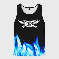 Майка-безрукавка мужская Babymetal blue fire, цвет: 3D-черный