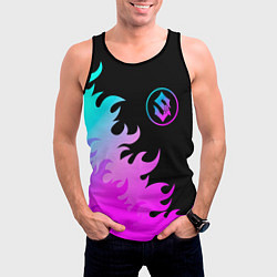 Майка-безрукавка мужская Sabaton неоновый огонь, цвет: 3D-черный — фото 2