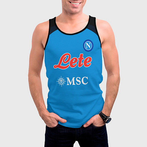 Мужская майка без рукавов Виктор Осимхен Наполи форма 2223 домашняя / 3D-Черный – фото 3