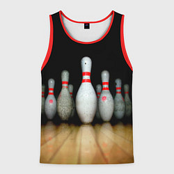 Мужская майка без рукавов Боулинг - кегли на дорожке