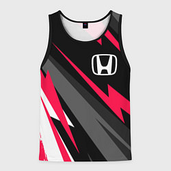 Майка-безрукавка мужская Honda fast lines, цвет: 3D-черный