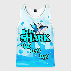 Майка-безрукавка мужская Baby Shark Doo-Doo-Doo, цвет: 3D-белый
