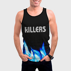 Майка-безрукавка мужская The Killers blue fire, цвет: 3D-черный — фото 2