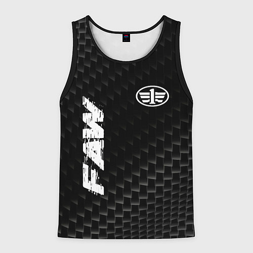 Мужская майка без рукавов FAW карбоновый фон / 3D-Черный – фото 1