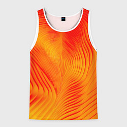 Мужская майка без рукавов Фантазия в красном и желтом