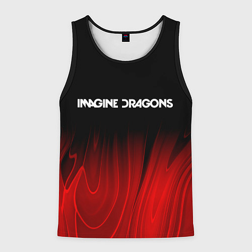 Мужская майка без рукавов Imagine Dragons red plasma / 3D-Черный – фото 1