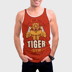 Майка-безрукавка мужская Tiger - боец, цвет: 3D-белый — фото 2