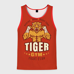 Майка-безрукавка мужская Tiger - боец, цвет: 3D-красный