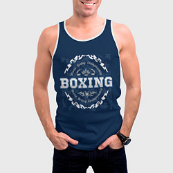 Майка-безрукавка мужская Boxing - надпись, цвет: 3D-белый — фото 2
