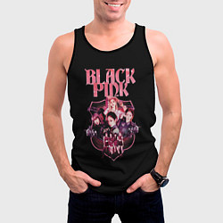 Майка-безрукавка мужская Blackpink k-pop, Блэкпинк, цвет: 3D-черный — фото 2