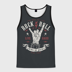 Мужская майка без рукавов Rock and roll - жест козы