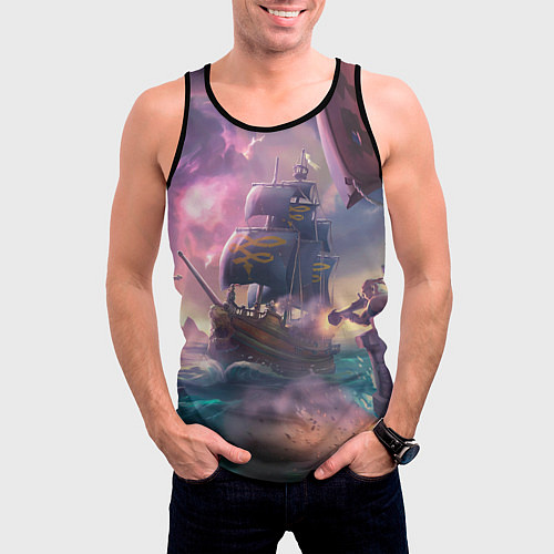 Мужская майка без рукавов Магия Sea of Thieves / 3D-Черный – фото 3