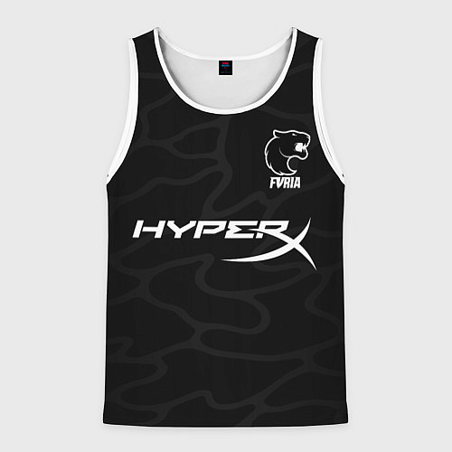 Мужская майка без рукавов Furia black / 3D-Белый – фото 1