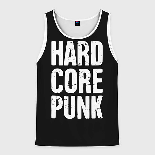 Мужская майка без рукавов Hardcore punk / 3D-Белый – фото 1