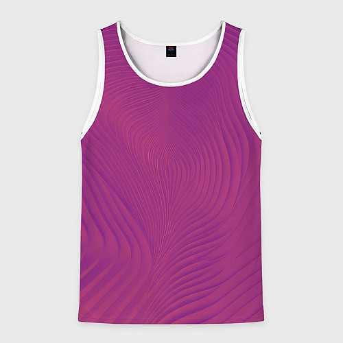 Мужская майка без рукавов Фантазия в пурпурном / 3D-Белый – фото 1