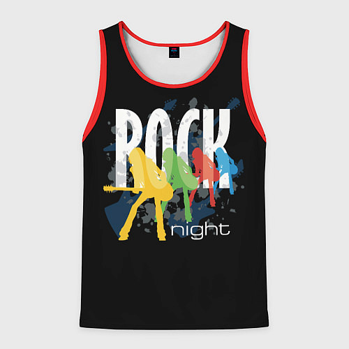 Мужская майка без рукавов Rock Night / 3D-Красный – фото 1