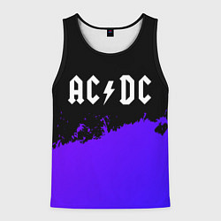 Мужская майка без рукавов AC DC purple grunge