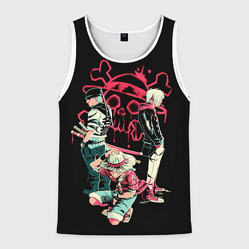 Мужская майка без рукавов Тройка из Ван Писа / 3D-Белый – фото 1