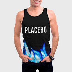 Майка-безрукавка мужская Placebo blue fire, цвет: 3D-черный — фото 2