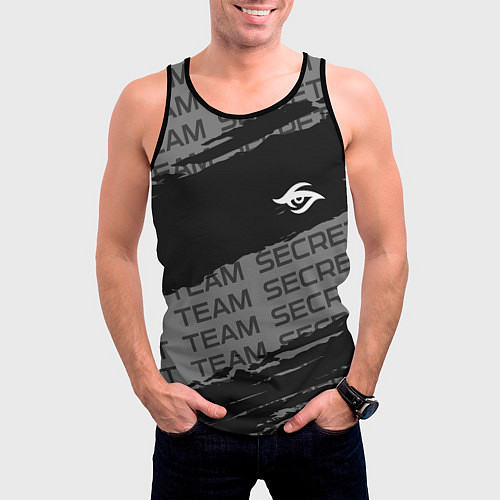 Мужская майка без рукавов Форма Team Secret / 3D-Черный – фото 3