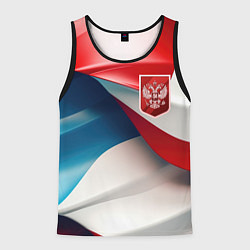 Майка-безрукавка мужская Красный герб России, цвет: 3D-черный