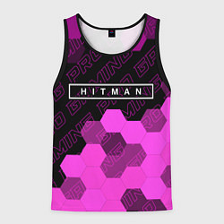 Майка-безрукавка мужская Hitman pro gaming: символ сверху, цвет: 3D-черный