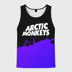 Майка-безрукавка мужская Arctic Monkeys purple grunge, цвет: 3D-черный