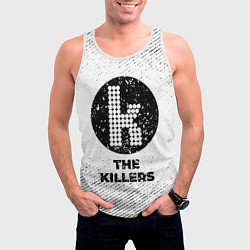 Майка-безрукавка мужская The Killers с потертостями на светлом фоне, цвет: 3D-белый — фото 2