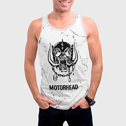 Майка-безрукавка мужская Motorhead glitch на светлом фоне, цвет: 3D-белый — фото 2