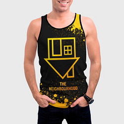 Майка-безрукавка мужская The Neighbourhood - gold gradient, цвет: 3D-черный — фото 2