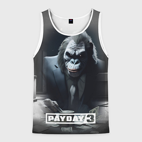 Мужская майка без рукавов Payday 3 big gorilla / 3D-Белый – фото 1