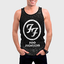 Майка-безрукавка мужская Foo Fighters с потертостями на темном фоне, цвет: 3D-черный — фото 2