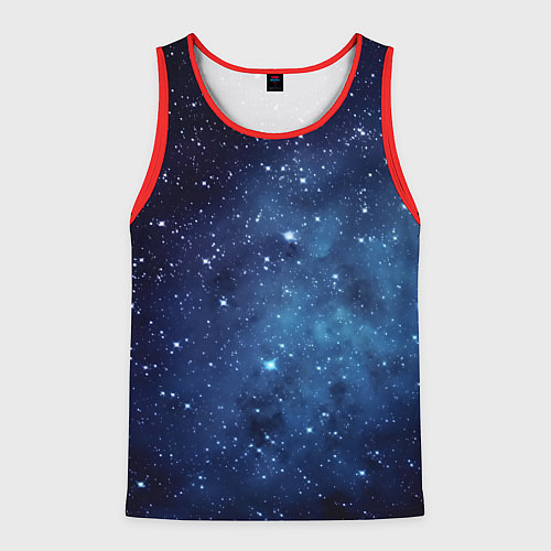 Мужская майка без рукавов Звездное небо - нейросеть / 3D-Красный – фото 1