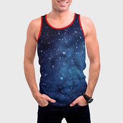 Майка-безрукавка мужская Звездное небо - нейросеть, цвет: 3D-красный — фото 2