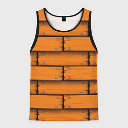 Майка-безрукавка мужская Оранжевый забор, цвет: 3D-черный