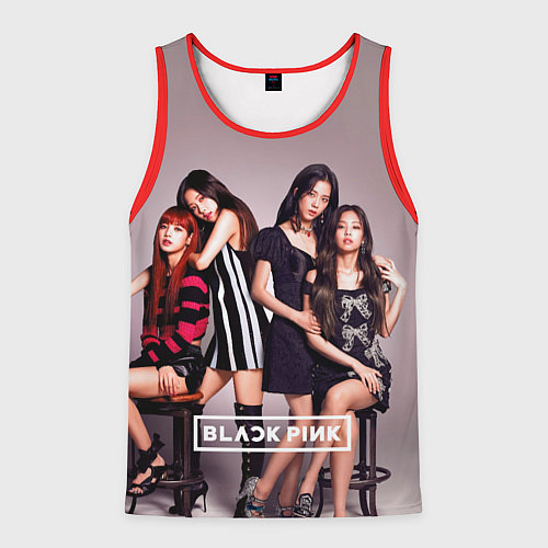 Мужская майка без рукавов Blackpink kpop / 3D-Красный – фото 1