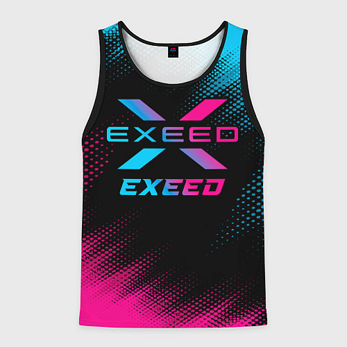 Мужская майка без рукавов Exeed - neon gradient / 3D-Черный – фото 1