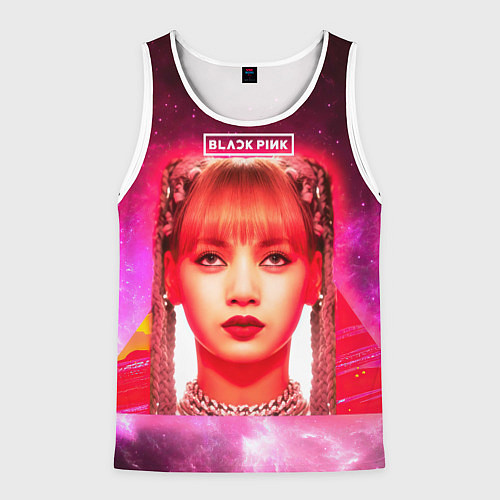 Мужская майка без рукавов Lisa Blackpink space / 3D-Белый – фото 1