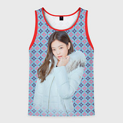 Майка-безрукавка мужская Blackpink Jennie Kim Blackpink winter style, цвет: 3D-красный