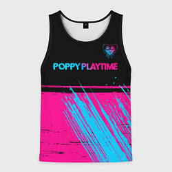 Мужская майка без рукавов Poppy Playtime - neon gradient: символ сверху