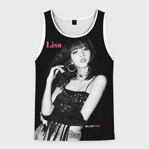 Мужская майка без рукавов Blackpink lovely Lisa / 3D-Белый – фото 1