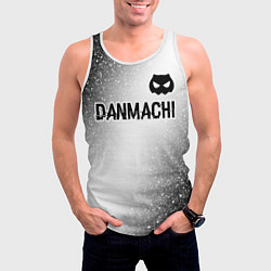Майка-безрукавка мужская DanMachi glitch на светлом фоне: символ сверху, цвет: 3D-белый — фото 2